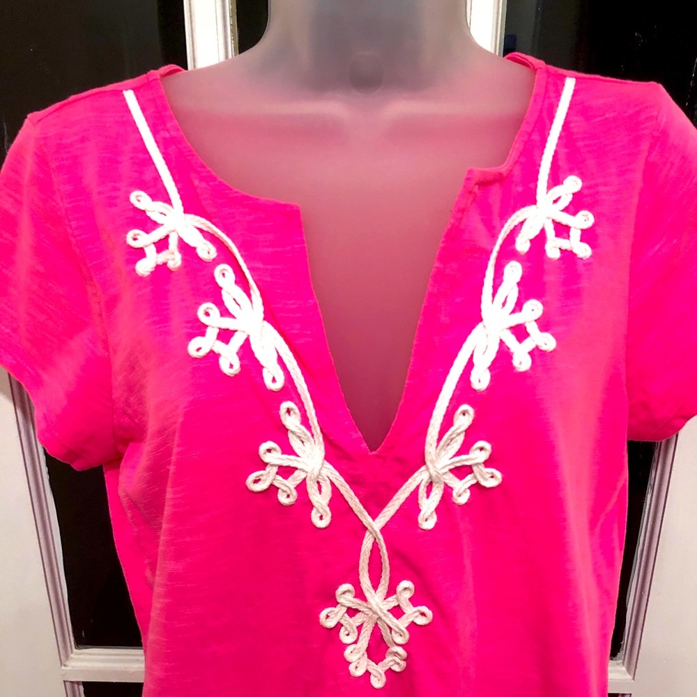 Lilly Pulitzer t-shirt dress L. Bright pink